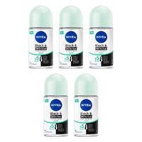 NIVEA Black & White Invisible Fresh 72H Anti-Perspirant 50mL Pack of 5