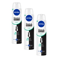 NIVEA Black & White Invisible Fresh 72H Anti-Perspirant 250mL Pack of 3