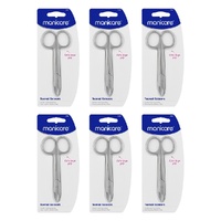 Manicare Toenail Scissors Stainless Steel Extra Large Grip x 3 Bundle of 6