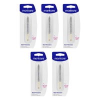 Manicare Slant Tweezers Gold Tipped x 3 Bundle of 5