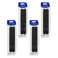 Manicare Nail Shapers Medium/Fine 175mm 2 Pack x 3 Bundle of 4