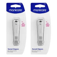 Manicare Toenail Clippers With Catcher and Nail File x 3 Bundle of 2