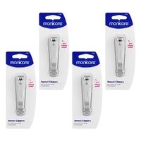 Manicare Toenail Clippers With Catcher and Nail File x 3 Bundle of 4