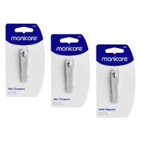 Manicare Nail Clippers, With Nail File Pack of 3