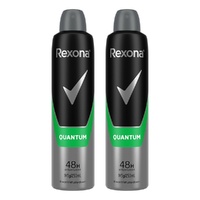 Rexona Men Antiperspirant Aerosol Quantum 250mL Pack of 2