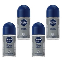 Nivea Deodorant Roll-On Silver Protect 50mL Pack of 4