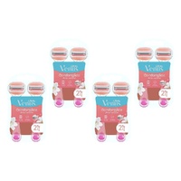 Gillette Venus Comfortglide White Tea Disposable Razor 2 Pack Bundle of 4