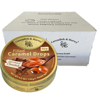 Cavendish and Harvey Caramel With Chocolate Drops 130g Tin Sweets Candy Lollies x 12