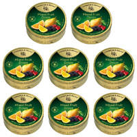 Cavendish and Harvey Mixed Fruit Drops 200g Tin Sweets Candy Lollies x 8