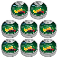 Cavendish and Harvey Sugar Free Mixed Fruit Drops 175g Tin Sweets Candy Lollies x 8