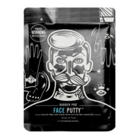 Barber Pro Mens Face Putty Activated Charcoal Black Peel Off Mask 7g x 3 Sachets