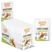 Buderim Ginger Soothing Gummies 40g Display of 12