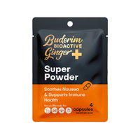 Buderim Ginger Bioactive Ginger Plus Super Powder Capsules Sachet of 4