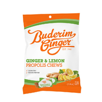 Buderim Ginger Ginger & Lemon Propolis Chews 50g