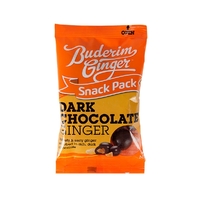 Buderim Ginger Dark Chocolate Ginger Chewable Treat Snack Pack 50g