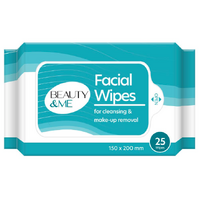 Beauty & Me Facial Cleansing Wipes Makeup Remover 25 Pack