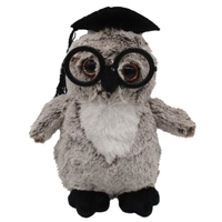 Teddy & Friends Stuffed Toy Owl with Hat and Glasses 20cm