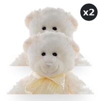 Teddy & Friends Teddy Plush Toy Frankie Cream 20cm Sitting Pack of 2