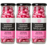 Random Harvest Mini Musk Rock Candy 3 x 180g Gift Jars Gluten Free