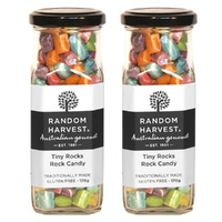 Random Harvest Tiny Rocks Rock Candy 2 x 170g Gluten Free Vegan Glass Jars