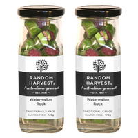 Random Harvest Watermelon Rock Candy 2 x 170g Glass Jars Gluten Free Vegan
