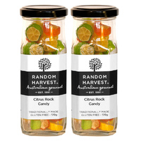Random Harvest Citrus Rock Candy 2 x 170g Jars Gluten Free Vegan Treat