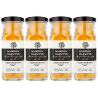 Random Harvest Barley Sugar Candy 4 Pack 170g Glass Jar Vegan Australian Sweets