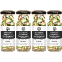 Random Harvest Chocolate Mint Humbugs 4 Pack 170g Glass Jar Vegan Sweets