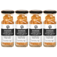 Random Harvest Bush Honey Candy 4 Pack 170g Glass Jar Vegan Australian Sweets