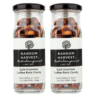 Random Harvest Cafe Espresso Coffee Candy 2 x 170g Jars Gluten Free Vegan