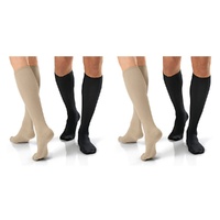 JOBST Travel Compression Sock 15-20mmHg Knee High Beige Size 1 Pack of 2