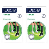 JOBST Travel Compression Sock 15-20mmHg Knee High Black Size 1 Pack of 2