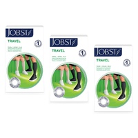 JOBST Travel Compression Sock 15-20mmHg Knee High Black Size 1 Pack of 3