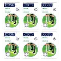JOBST Travel Compression Sock 15-20mmHg Knee High Black Size 1 Pack of 6