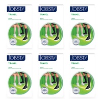 JOBST Travel Compression Sock 15-20mmHg Knee High Black Size 3 Pack of 6