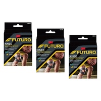 Futuro Dual Strap Knee Support Adjustable Pack of 3