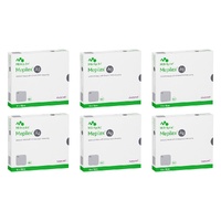 Mepilex Ag Antimicrobial Silicone Foam Dressing 10cm x 10cm 5 Pieces Pack of 6