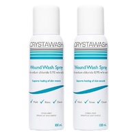 Crystawash Wound Wash Spray 100mL Pack of 2