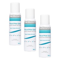 Crystawash Wound Wash Spray 100mL Pack of 3
