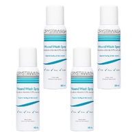 Crystawash Wound Wash Spray 100mL Pack of 4