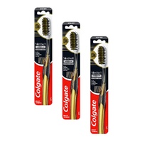 Colgate Slim Soft Advanced Charcoal Bristles Ultra Soft Toothbrush Pack of 3