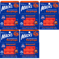 Macks Kids Waterproof Silicone Putty Earplugs 6 Pairs NRR 22dB Bundle Pack 5
