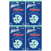 Macks Original Soft Foam Earplugs 12 Pairs NRR 32 dB Noise Reduction Bundle