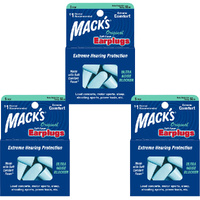 Macks Original Soft Foam Earplugs 5 Pair NRR 32 dB Bundle Pack of 3