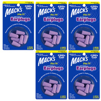 Macks Slim Fit Soft Foam Earplugs 3 Pair x5 Pack NRR 29 dB