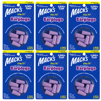 Macks Slim Fit Soft Foam Earplugs 29 dB NRR Pack of 6