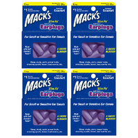 Macks Slim Fit Soft Foam Earplugs 5 Pair NRR 31 dB Bundle Pack 4