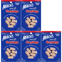 Macks Ultra Soft Foam Earplugs 15 Pairs NRR 33 dB Comfort Fit Bundle
