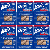 Macks Ultra Soft Foam Earplugs 6 Pack of 5 Pair Comfy Cush Foam NRR 33