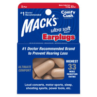 Mack's Ultra Soft Foam Earplugs 5 Pair Comfy Cush Comfort Foam